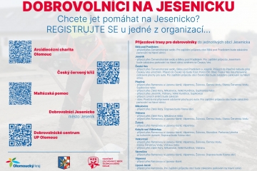 Dobrovolníci jsou na Jesenicku stále potřeba, region je přijme bez větších omezení