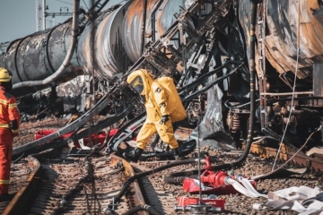 Stav nebezpečí na Hranicku. Kvůli havárii vlaku s benzenem